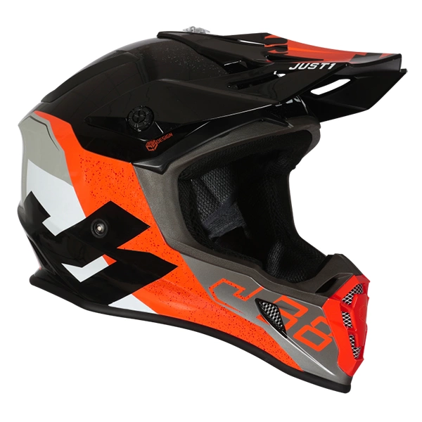 Just1 J38 Korner Motocross Helmet - Orange/Black - Biker’s Warehouse