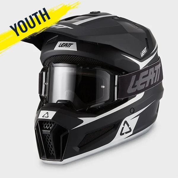 Leatt Moto 3.5 Youth Helmet Kit - Black with 2.5s Goggles