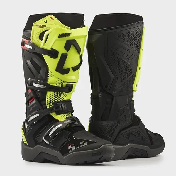 Leatt Moto 5.5 FlexLock Enduro Evo Boots - Black/Neon Yellow