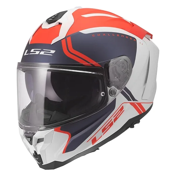 LS2 FF817 Challenger II Titan Helmet - Matt White/Blue/Red