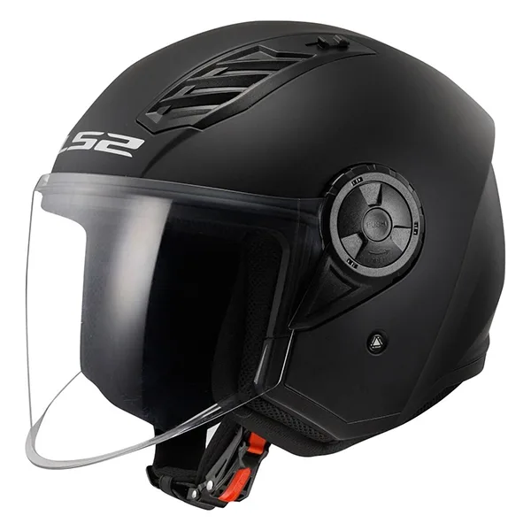LS2 OF616 Airflow II Open Face Helmet - Solid Matt Black