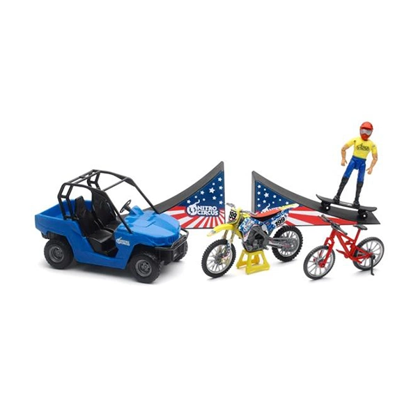 NewRay 1:18 Scale Nitro Circus Play Set