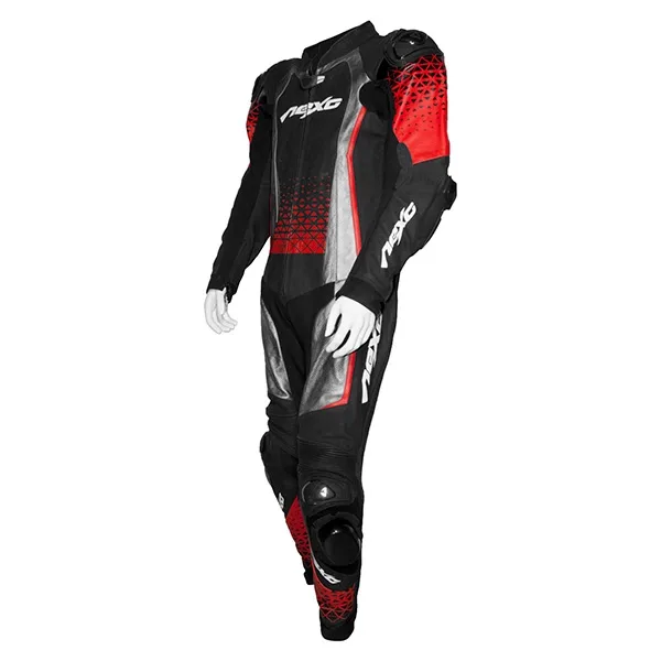 Nexo 1 Piece Ashton Leather Suite - Black/Red