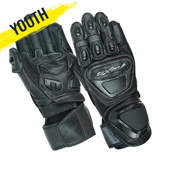 Nexo Phantom Youth Racing Gloves – Black/Grey