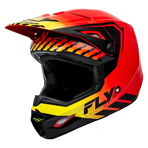 Fly Racing Kinetic Menace Helmet (2024) – Red/Black/Yellow