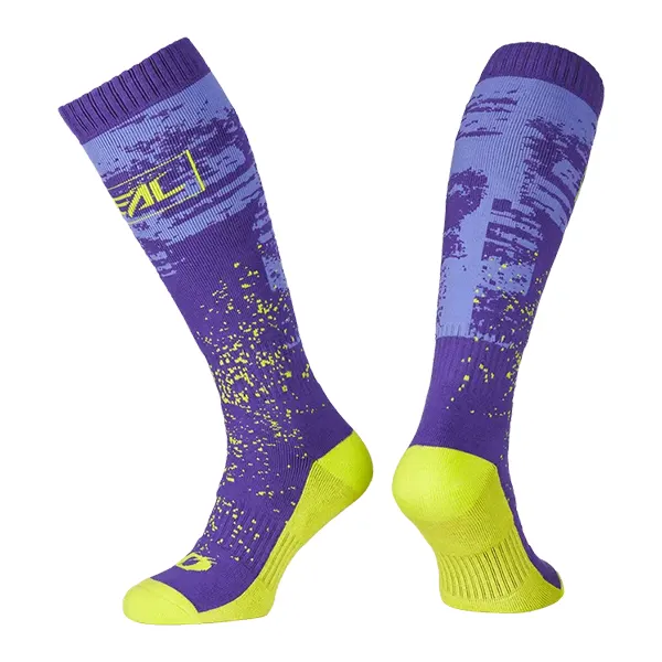 O'Neal Pro MX Paint Sock - Purple/Neon Yellow