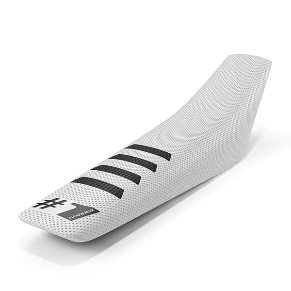 OneGripper Seat Cover - RIBBED - White/Black