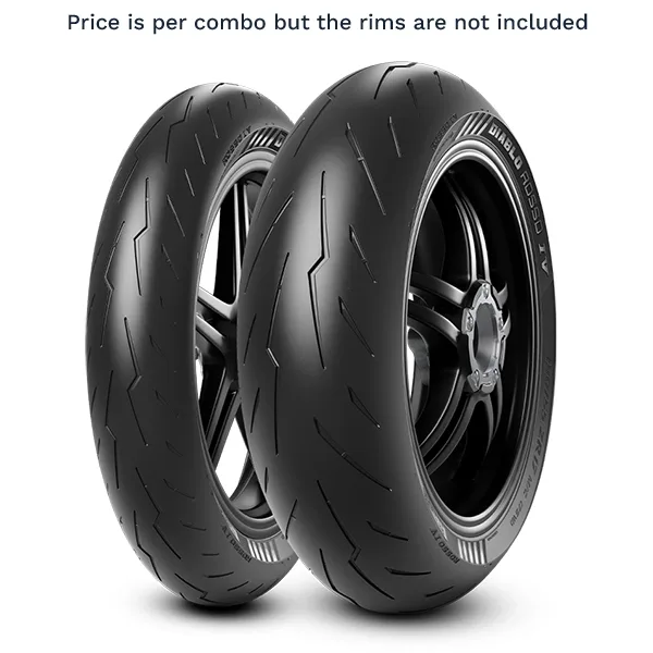 Pirelli Diablo Rosso IV Road Tyre Combo - 17-120/70 and 17-200/55