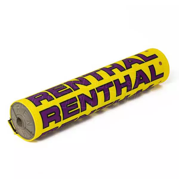 Renthal Vintage SX Handlebar Pad - Grey Foam - Yellow/Purple