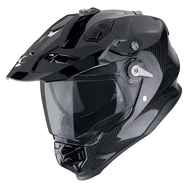 Scorpion ADF-9000 Carbon Air Solid Adventure Helmet - Black