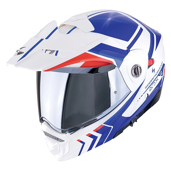 Scorpion ADX-2 Lewis Helmet - White/Blue/Red