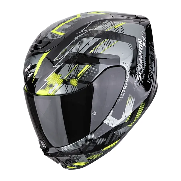 Scorpion EXO-391 Clutter Helmet - Black/Neon Yellow