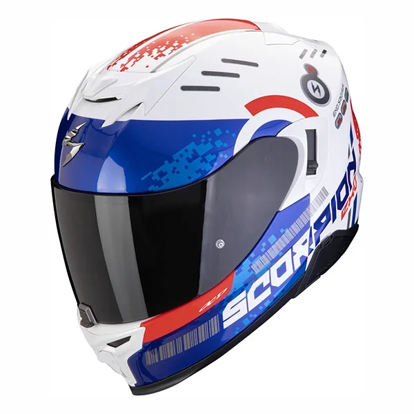 Scorpion EXO-520 Evo Air Titan Helmet – White/Blue/Red