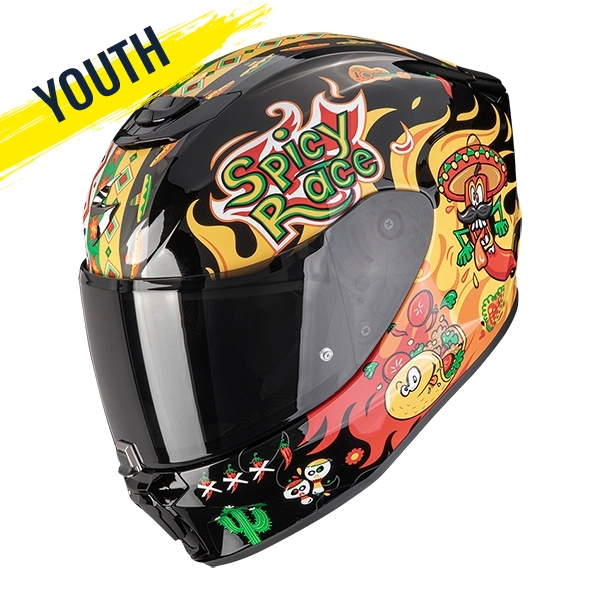 Scorpion EXO-JNR Air Yucatan Helmet - Black/Yellow/Red