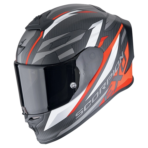 Scorpion EXO-R1 Evo Carbon Air Runner Helmet - Matt Black/Red