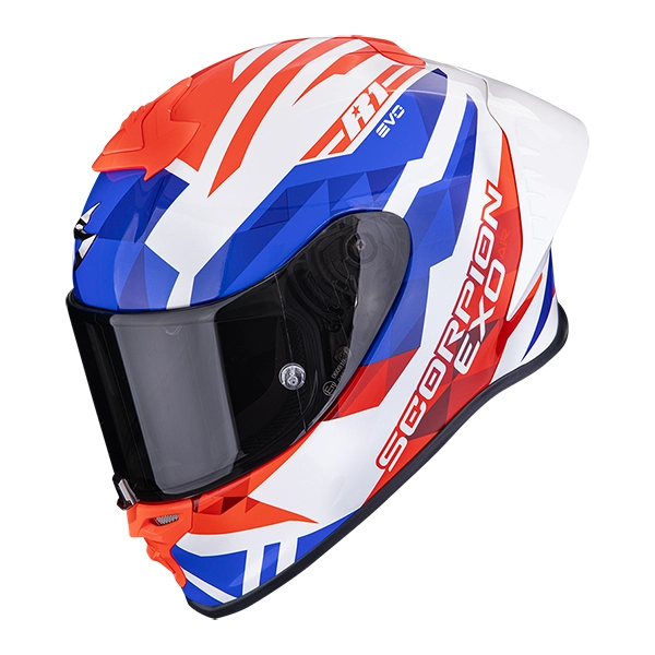 Scorpion EXO-R1 Evo II Air Valere Helmet - White/Red/Blue