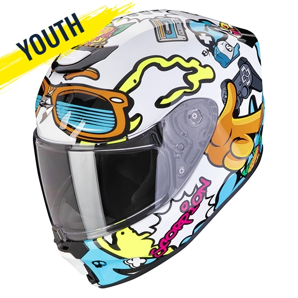 Scorpion EXO-JNR Air Fun Helmet - White/Blue