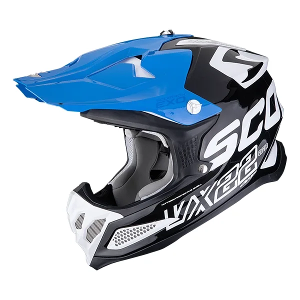 Scorpion VX-22 Air Updown Helmet - Black/White/Blue