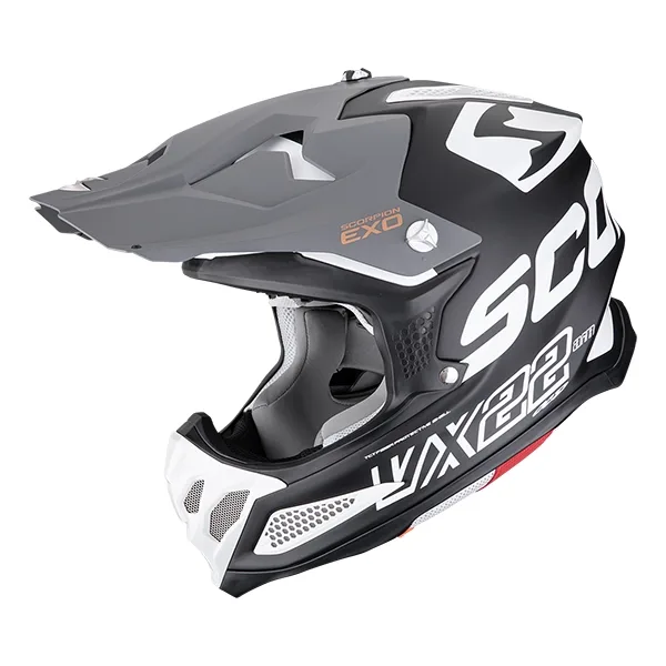 Scorpion VX-22 Air Updown Helmet - Matt Black/White/Grey