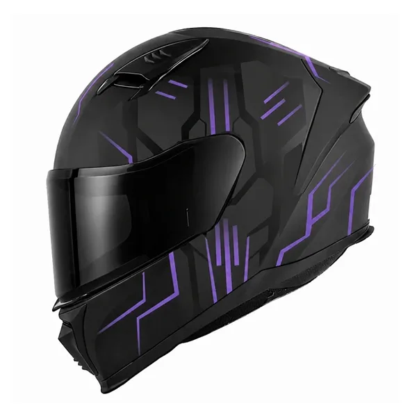SGI Core Tron Full Face Motorcycle Helmet - Purple