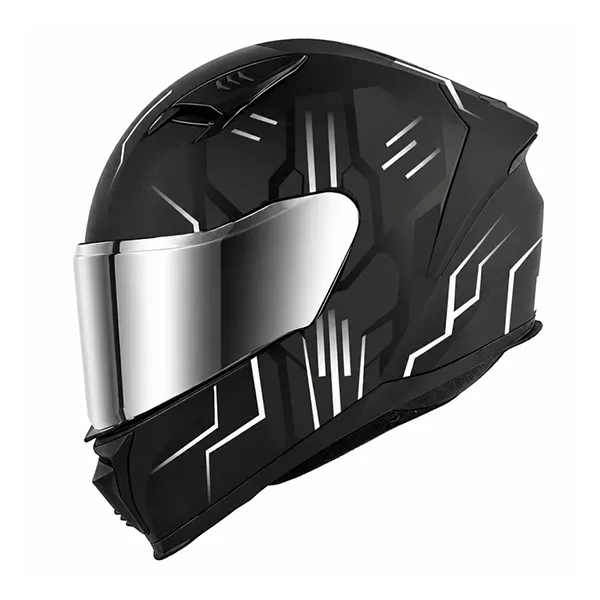 SGI Core Tron Full Face Motorcycle Helmet - White