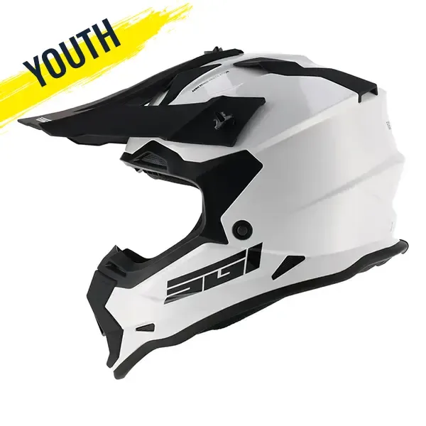 SGI Rapid Youth MX Helmet - Gloss White
