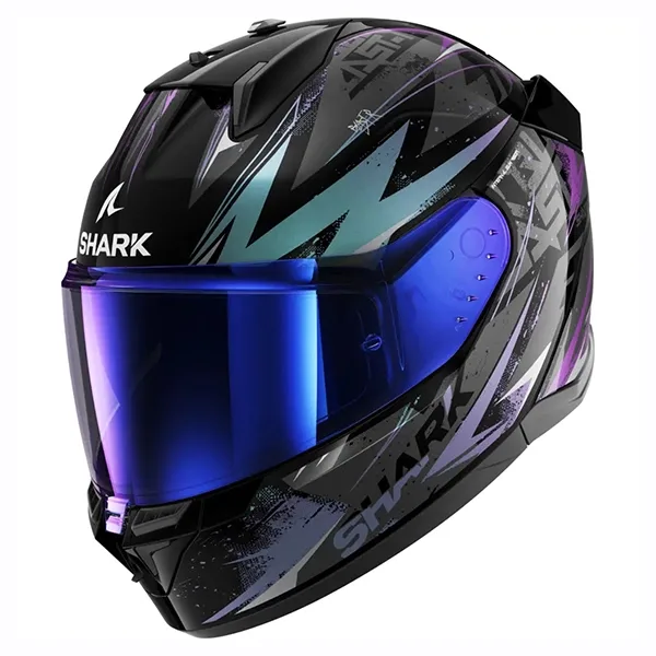 Shark D-Skwal full face helmet - Black Green Glitter