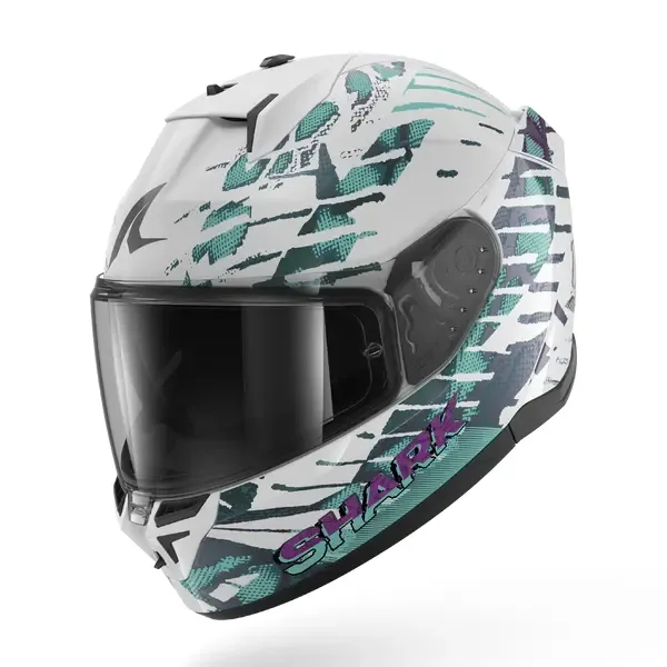 Shark D-SKWAL 3 Reptaia Helmet - WXW White/Chameleon/White HE0912EWXW