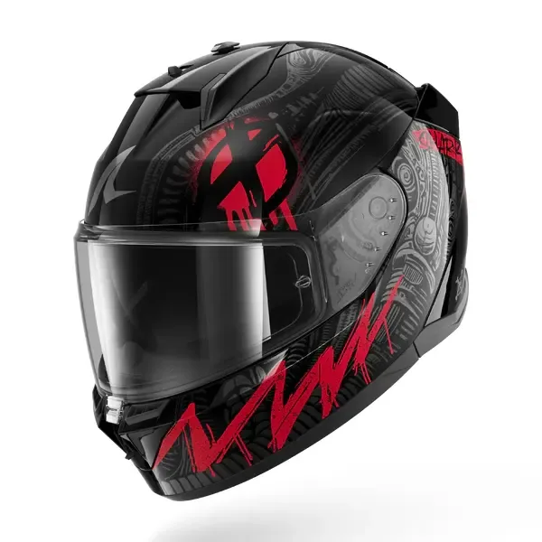 Shark D-SKWAL 3 Shiever Helmet - KAR Black/Anthracite/Red HE0910EKAR