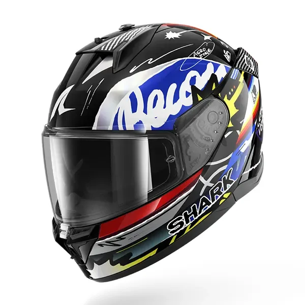 Shark D-SKWAL 3 Streetrush Helmet - KBU Black Blue Chrome HE0914EKBU