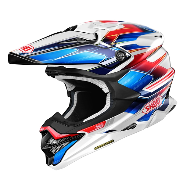 Shoei VFX-WR 06 Sprarkle TC10 Motocross Helmet - Red/Blue