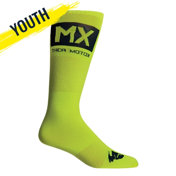 Thor Cool Max MX Youth Socks - Acid/Midnight
